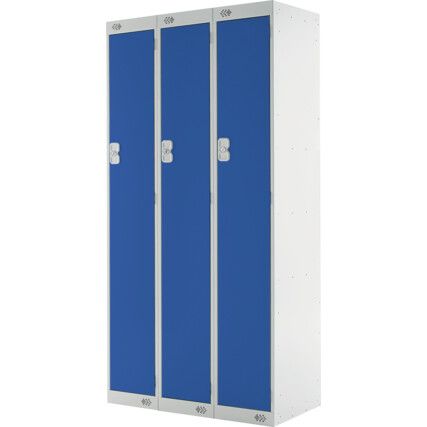 Compartment Locker, Single Door, Blue, 1800 x 300 x 300mm