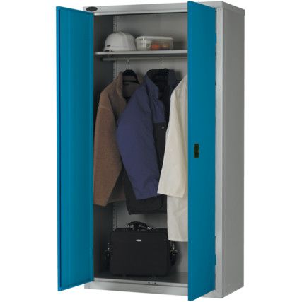 SILVER/BLUE IND STD W/ROBE CUPBOARD 1820x915x505