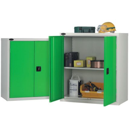 SILVER/GREEN IND. LOW CUPBOARD 984x915x505mm