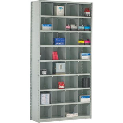 Stormor Standard Duty Shelving, 6 Shelves, 70kg Shelf Capacity, 1850mm x 900mm x 300mm, Grey