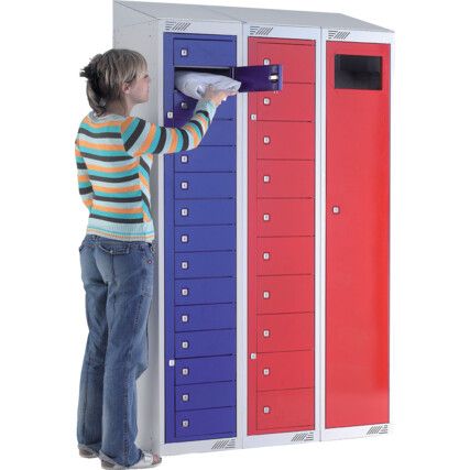 Workwear Locker, 15 Doors, Blue, 1778 x 381 x 457mm