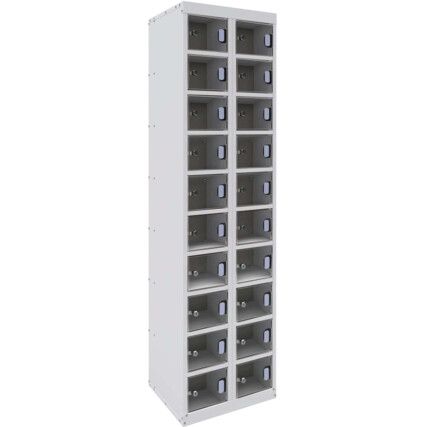 DUAL USB PHONE CHARGING LOCKER PERSPEX DOOR 10 TIERS 20 DOORS