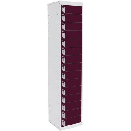 DUAL USB CHARGING LOCKER 15 COMPARTMENT 15 DOOR BERRY BURST