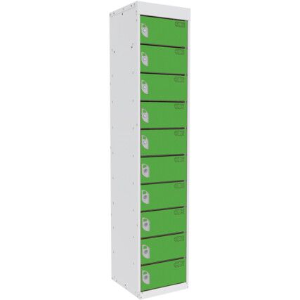 DUAL USB CHARGING LOCKER 10 COMPARTMENT 10 DOOR SUBLIME LIME