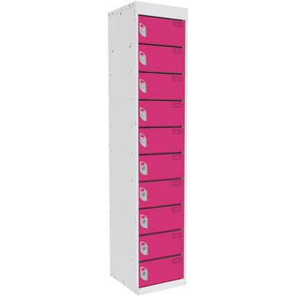 DUAL USB CHARGING LOCKER 10 COMPARTMENT 10 DOOR PITAHAYA PINK