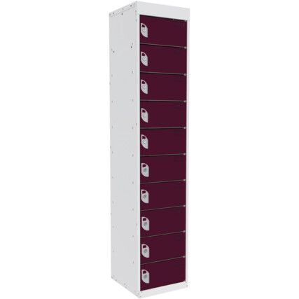 DUAL USB CHARGING LOCKER 10 COMPARTMENT 10 DOOR BERRY BURST