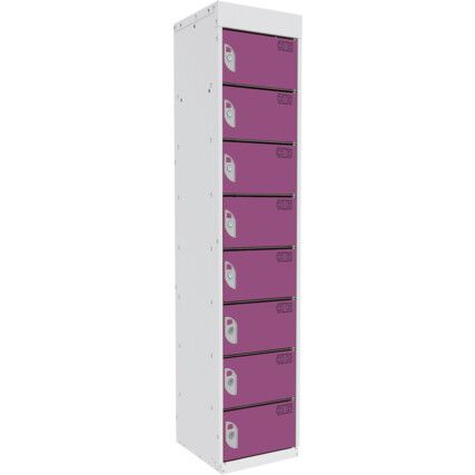 DUAL USB CHARGING LOCKER 8 COMPARTMENT 8 DOOR SUMMER LILAC