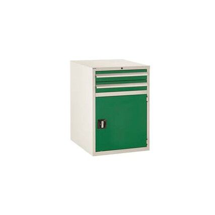 Euroslide 2 Drawer (2x100mm) & Cupboard (1x500mm) Green