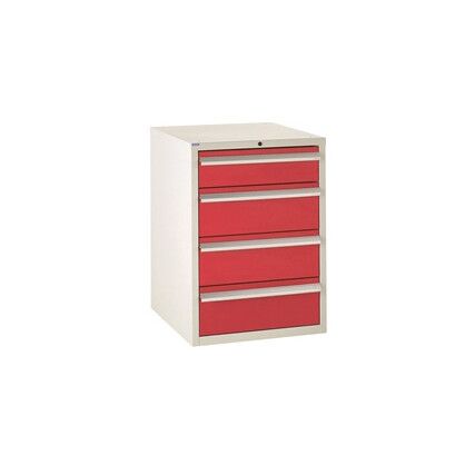 Euroslide 4 Drawer 1x150mm Red