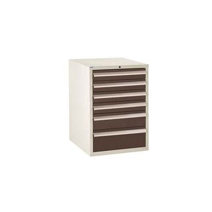 Euroslide Drawer Cabinet, 6 Drawers, Grey, 900 x 650 x 825mm