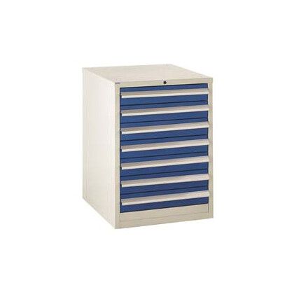 Euroslide Drawer Cabinet, 7 Drawers, Blue, 825 x 600 x 650mm