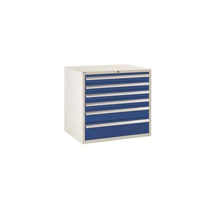 Euroslide Drawer Cabinet, 6 Drawers, Blue, 825 x 900 x 650mm