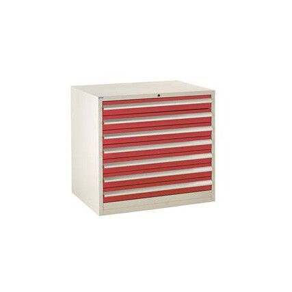 Euroslide 7 Drawer7x100mm825x900x650 Red