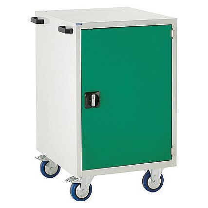 Mobile Euroslide Cupboard 1x750mm 980x600x650 Green