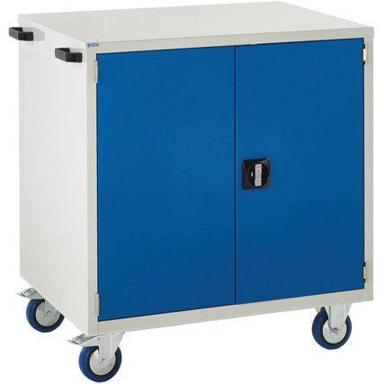 Mobile Euroslide Cupboard 1x750mm980x900x650 Blue