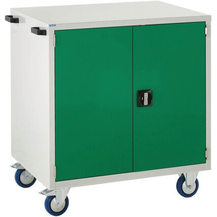 Mobile Euroslide Cupboard 1x750mm980x900x650 Green