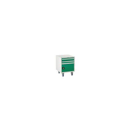 Euroslide Drawer Cabinet, 2 Drawers, Green, 780 x 600 x 650mm