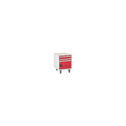 Euroslide Drawer Cabinet, 2 Drawers, Red, 780 x 600 x 650mm