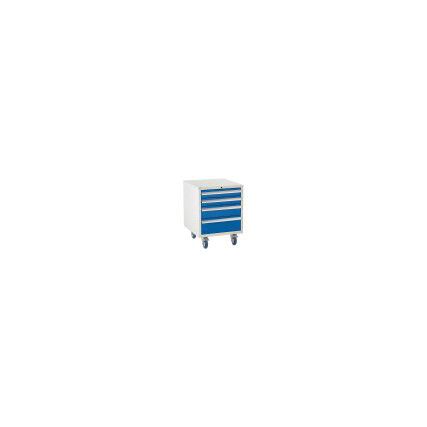 Euroslide Drawer Cabinet, 4 Drawers, Blue, 780 x 600 x 650mm