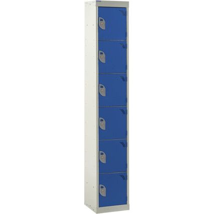 EXPRESS LOCKERS 1800X300X300MM -6 COMPARTMENT DARK BLUE