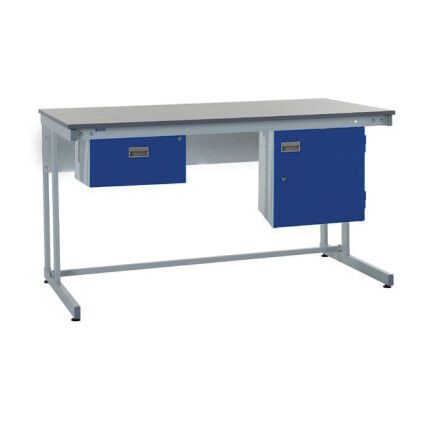 CANTILEVER WORKBENCH KIT A SINGLE DRAWER & STORAGE CUPBOARD