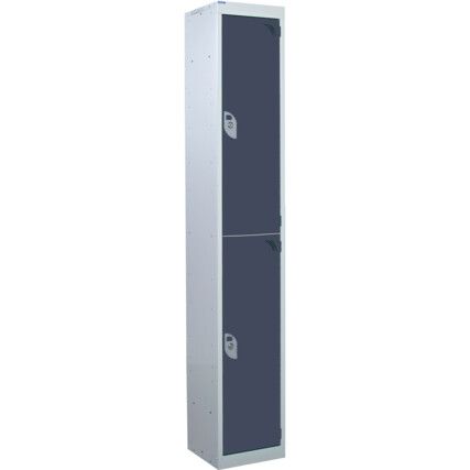 STAINLESS STEEL LOCKER H.1800W.300 D.450MM 2 COMPARTMENT