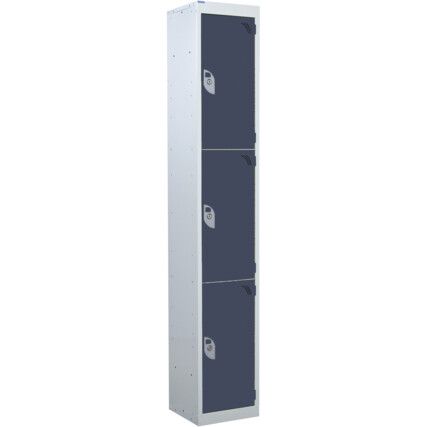 STAINLESS STEEL LOCKER H.1800W.300 D.450MM 3 COMPARTMENT