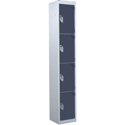 STAINLESS STEEL LOCKER H.1800W.300 D.450MM 4 COMPARTMENT