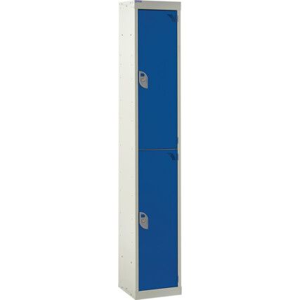 STANDARD LOCKER 1800X300X300mm 2 COMPARTMENT BLUE DOORS