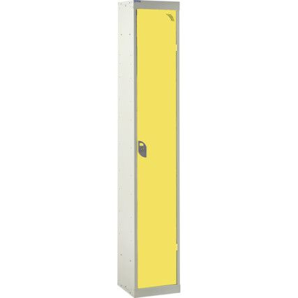 STANDARD LOCKER 1800X300X300mm 1 COMPARTMENT YELLOW DOORS