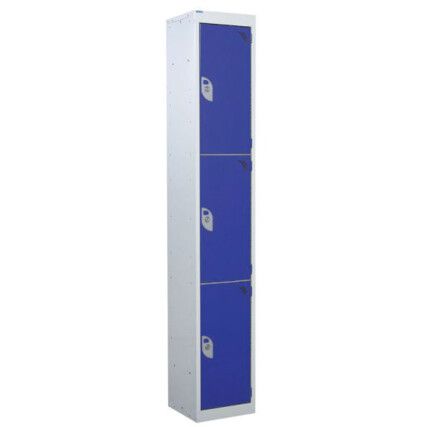 STANDARD LOCKER 1800X450X450mm 3 COMPARTMENT BLUE DOORS