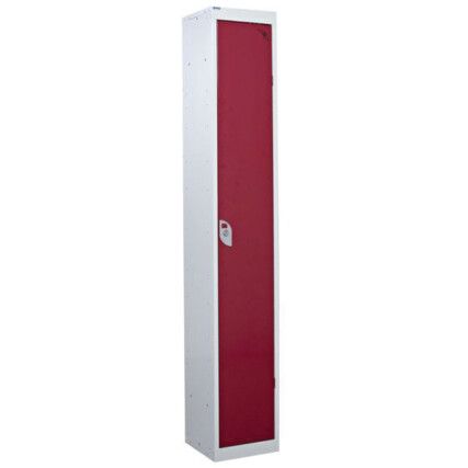 STANDARD LOCKER 1800X450X450mm 1 COMPARTMENT RED DOORS