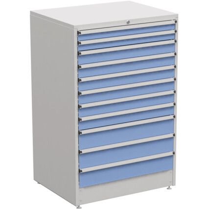 Drawer Cabinet, 11 Drawers, Blue, 1400 x 910 x 715mm