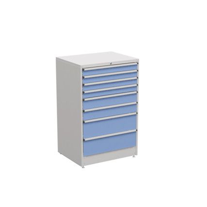 Drawer Cabinet, 8 Drawers, Blue, 1400 x 910 x 715mm