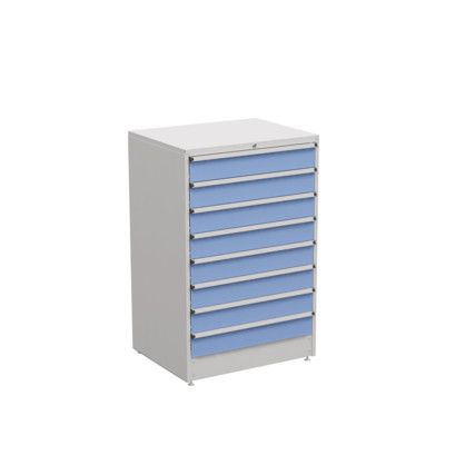 Drawer Cabinet, 8 Drawers, Blue, 1400 x 910 x 715mm