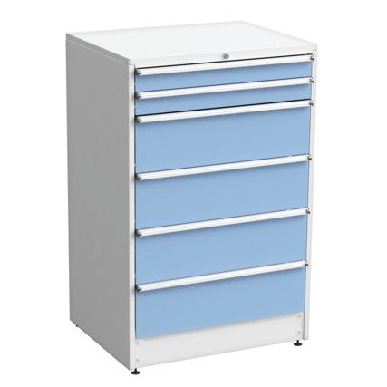 Drawer Cabinet, 6 Drawers, Blue, 1400 x 910 x 715mm