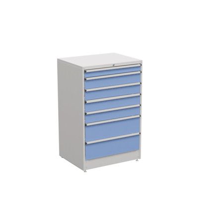 Drawer Cabinet, 7 Drawers, Blue, 1400 x 910 x 715mm