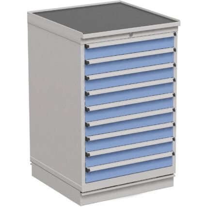 Drawer Cabinet, 9 Drawers, Blue, 1100 x 715 x 715mm