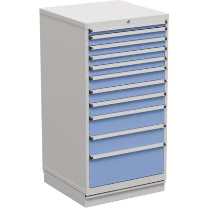 Drawer Cabinet, 8 Drawers, Blue, 1400 x 715 x 715mm