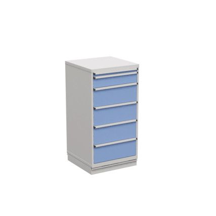 Drawer Cabinet, 6 Drawers, Blue, 1400 x 715 x 715mm