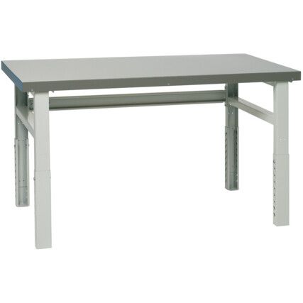 Heavy Duty Steel Top 1.5mm Adjustable Height Workshop Bench 1500mm