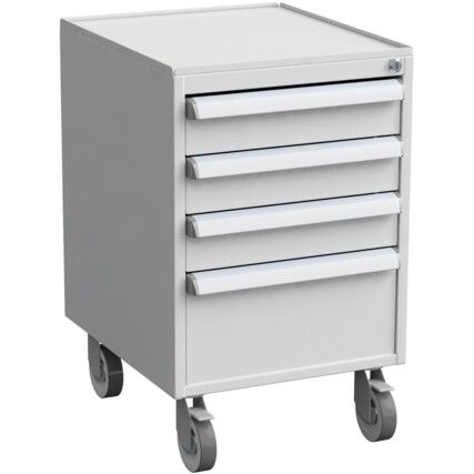 Drawer Cabinet, 4 Drawers, Light Grey, 700 x 450 x 520mm