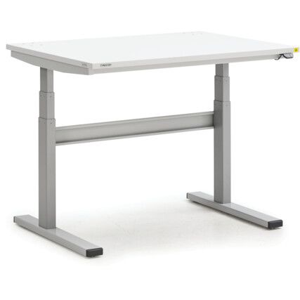 Height Adjustable Workbench, Grey, 1270mm x 1100mm x, 800mm