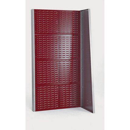 DBL/SIDE FR.STAND CNC LOUVRE PANEL ADD-ON RACK-LIGHT GREY/RED