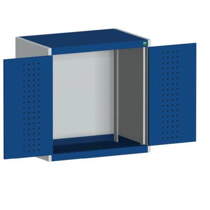 CUBIO SMLF-858-1 CUPBOARD WITH PERFO DOORS-LIGHT GREY/BLUE