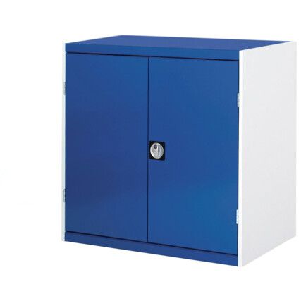 CUBIO SMLF-1058-2 CUPBOARD WITH LOUVRE DOORS-LIGHT GREY/BLUE