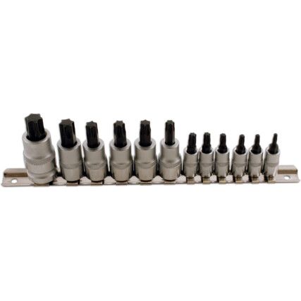 SHORT STAR SOCKET BIT SET 1/4"D,3/8"D, 1/2"D 12PC