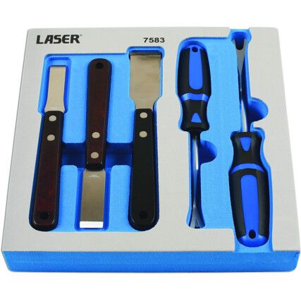 CLIP REMOVER & TUNGSTEN TIPPED SCRAPER SET 5PC