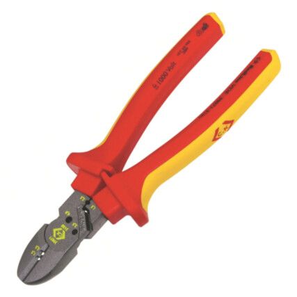 Redline VDE, Combination Cutters, 4mm Cutting Capacity , Alloy Steel, 180mm, VDE