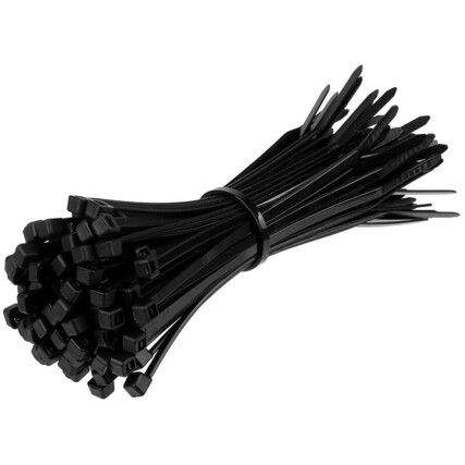 AN30 300x4.8mm BLACK CABLE TIES (PK-100)